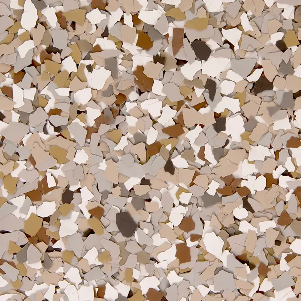 Creekbed floor coating color blend