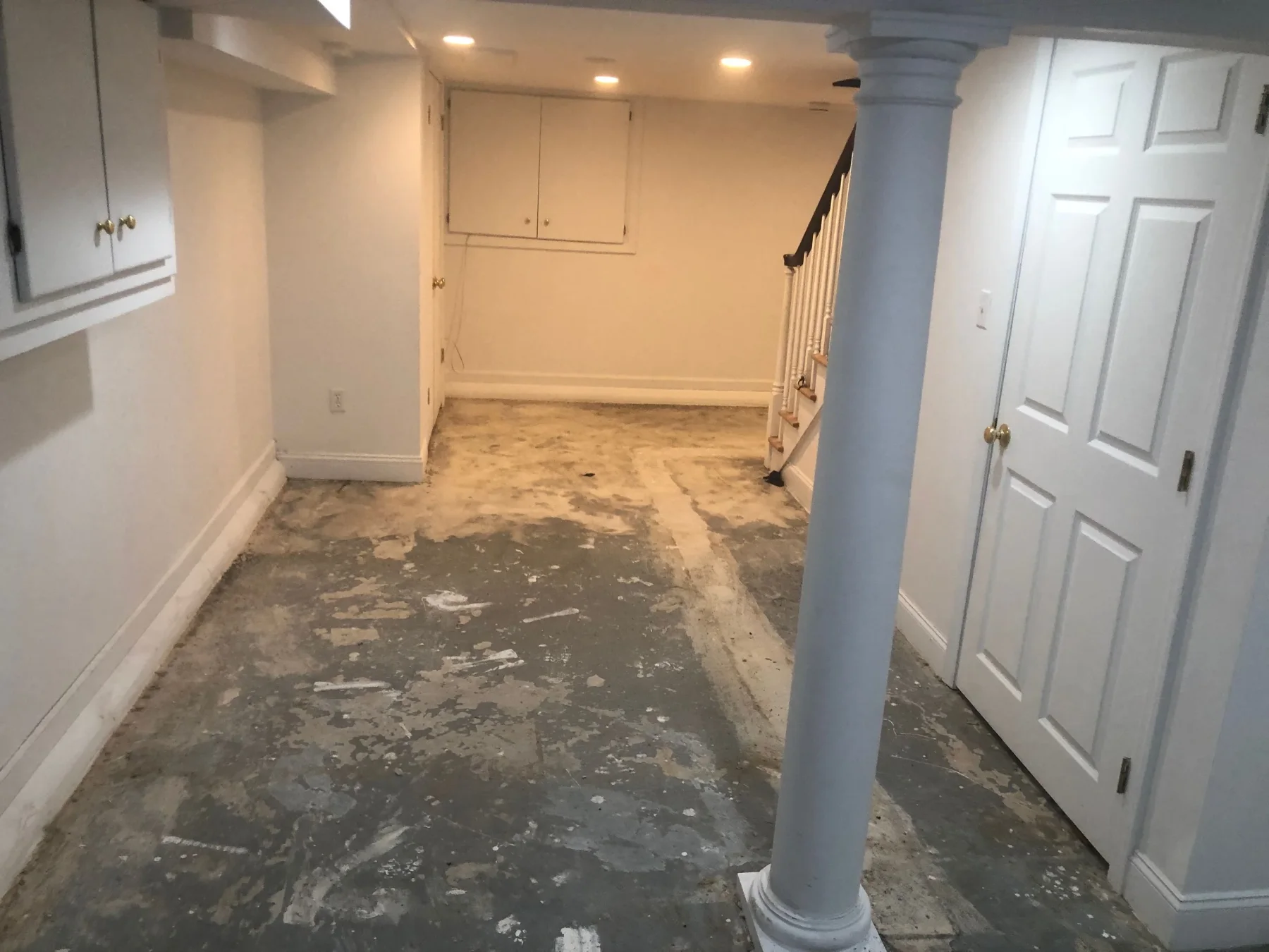 Basement floor before coating